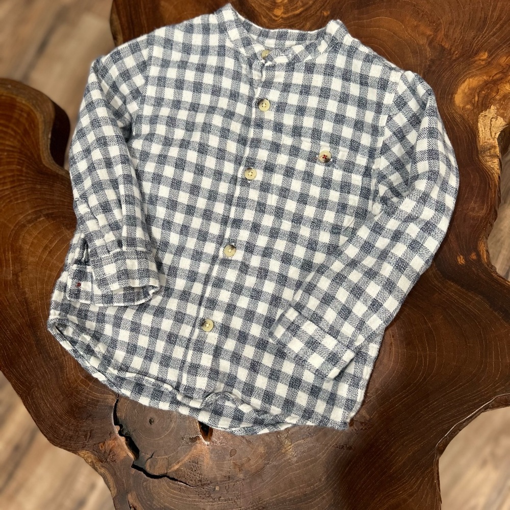 Zara Kids Button Up Checkered Shirt